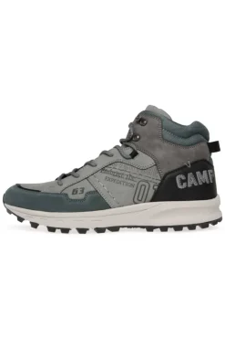 Herren CAMP DAVID & SOCCX High Top Hiking Sneaker mit Logo Artworks deep forest