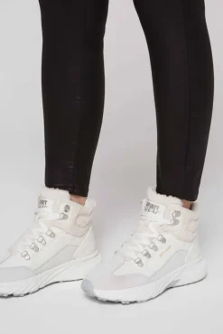 Damen CAMP DAVID & SOCCX High Top Sneaker mit Kunstfell-Details