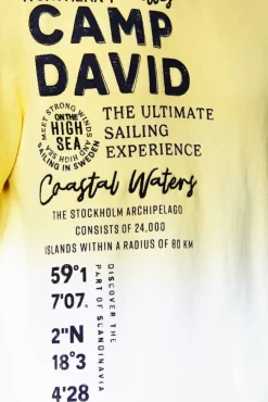 Herren CAMP DAVID & SOCCX Hoodie Dip Dye mit Artworks light lime