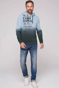 Herren CAMP DAVID & SOCCX Hoodie Dip Dye mit Artworks