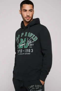 Herren CAMP DAVID & SOCCX Hoodie mit Artwork im Retro-Style
