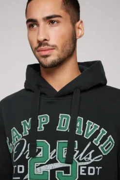 Herren CAMP DAVID & SOCCX Hoodie mit Artwork im Retro-Style