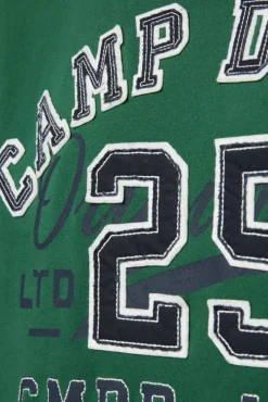 Herren CAMP DAVID & SOCCX Hoodie mit Artwork im Retro-Style raw green