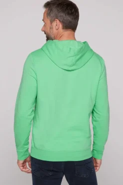 Herren CAMP DAVID & SOCCX Hoodie mit Spray-Effekt-Artwork regatta green