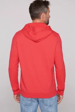 Herren CAMP DAVID & SOCCX Hoodie mit Spray-Effekt-Artwork skipper red