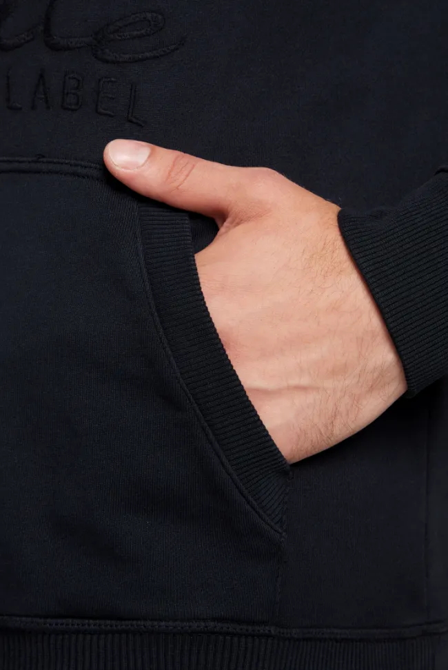 Herren CAMP DAVID & SOCCX Hoodie mit tonigem Logo Artwork blue navy