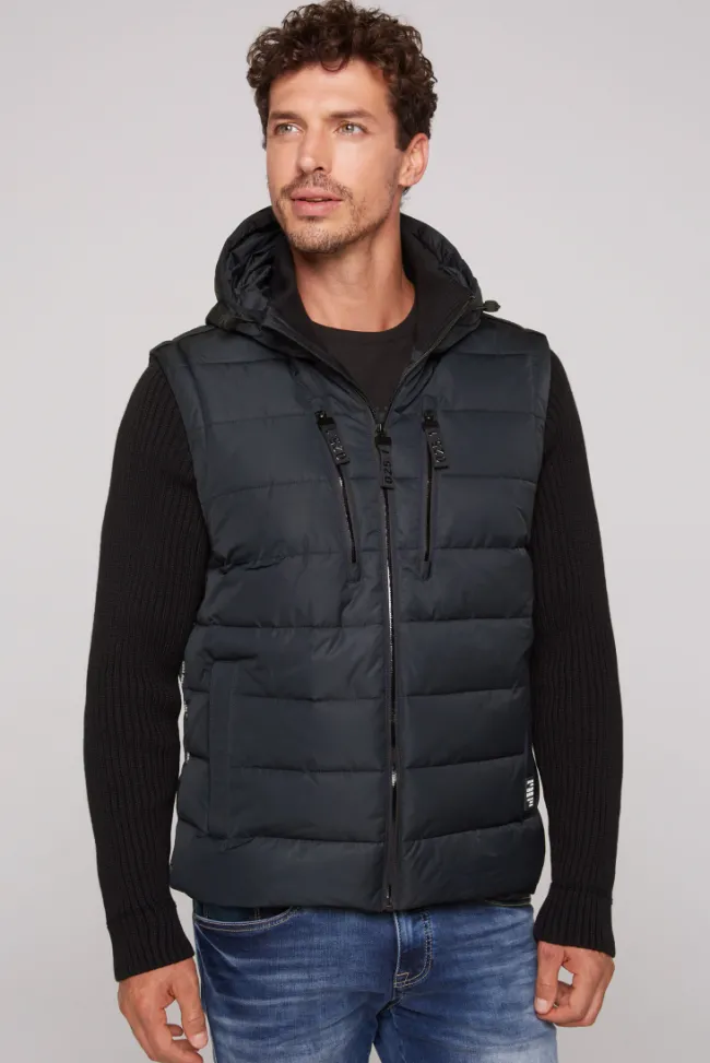 Herren CAMP DAVID & SOCCX 2-in-1 Steppweste mit abtrennbaren Ärmeln blue navy