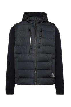 Herren CAMP DAVID & SOCCX 2-in-1 Steppweste mit abtrennbaren Ärmeln blue navy