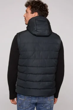 Herren CAMP DAVID & SOCCX 2-in-1 Steppweste mit abtrennbaren Ärmeln blue navy