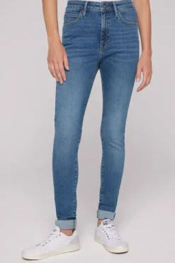 Damen CAMP DAVID & SOCCX Jeans AL:ICE Slim Fit mid blue