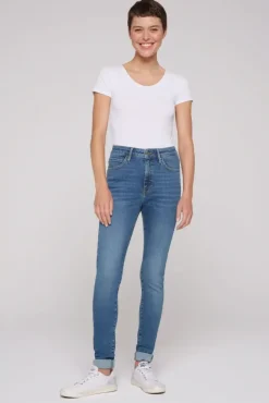 Damen CAMP DAVID & SOCCX Jeans AL:ICE Slim Fit mid blue