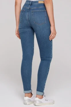 Damen CAMP DAVID & SOCCX Jeans AL:ICE Slim Fit mid blue