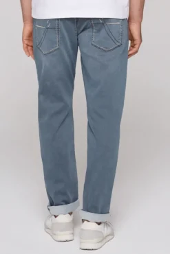 Herren CAMP DAVID & SOCCX Jeans CO:NO Comfort Fit grey blue used jogg