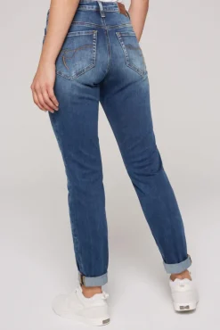 Damen CAMP DAVID & SOCCX Jeans HE:DI Slim Fit blue used