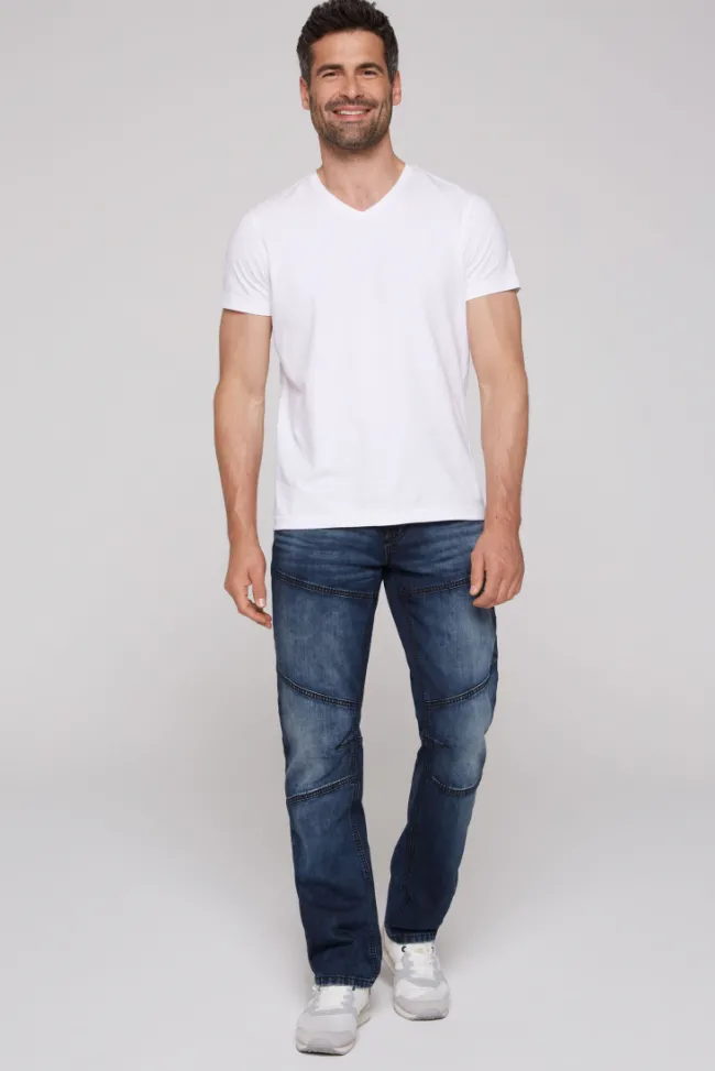 Herren CAMP DAVID & SOCCX Jeans HE:RY Regular Fit blue vintage jogg