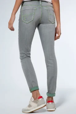 Damen CAMP DAVID & SOCCX Jeans KA:RA Slim Fit light grey used | 26 | 32