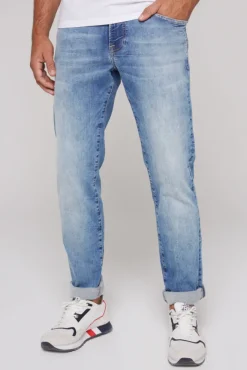 Herren CAMP DAVID & SOCCX Jeans MA:X Regular Fit salt blue used