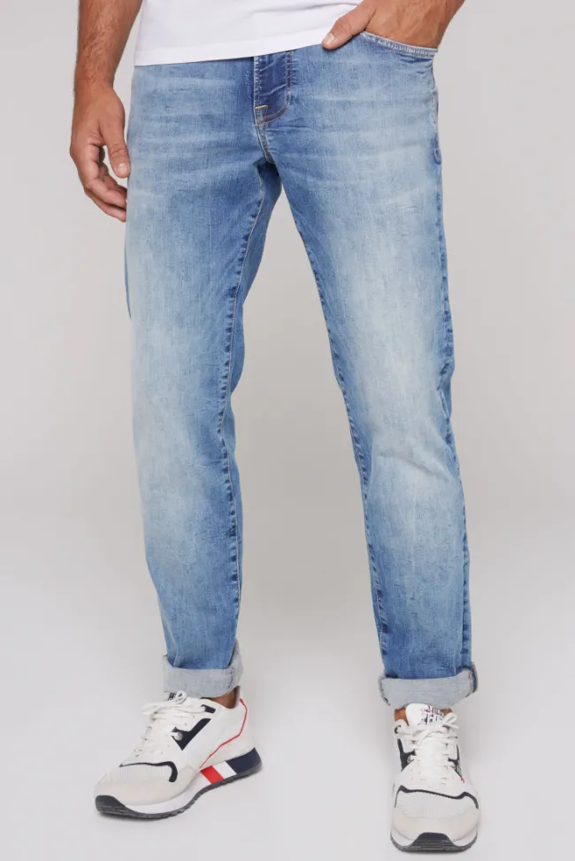 Herren CAMP DAVID & SOCCX Jeans MA:X Regular Fit salt blue used