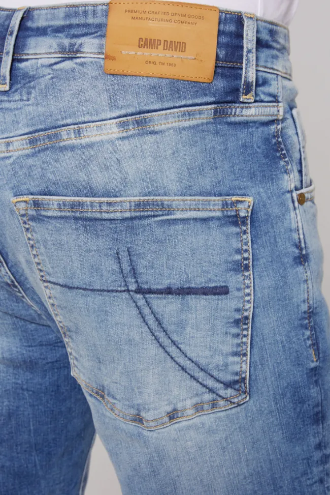Herren CAMP DAVID & SOCCX Jeans MA:X Regular Fit salt blue used