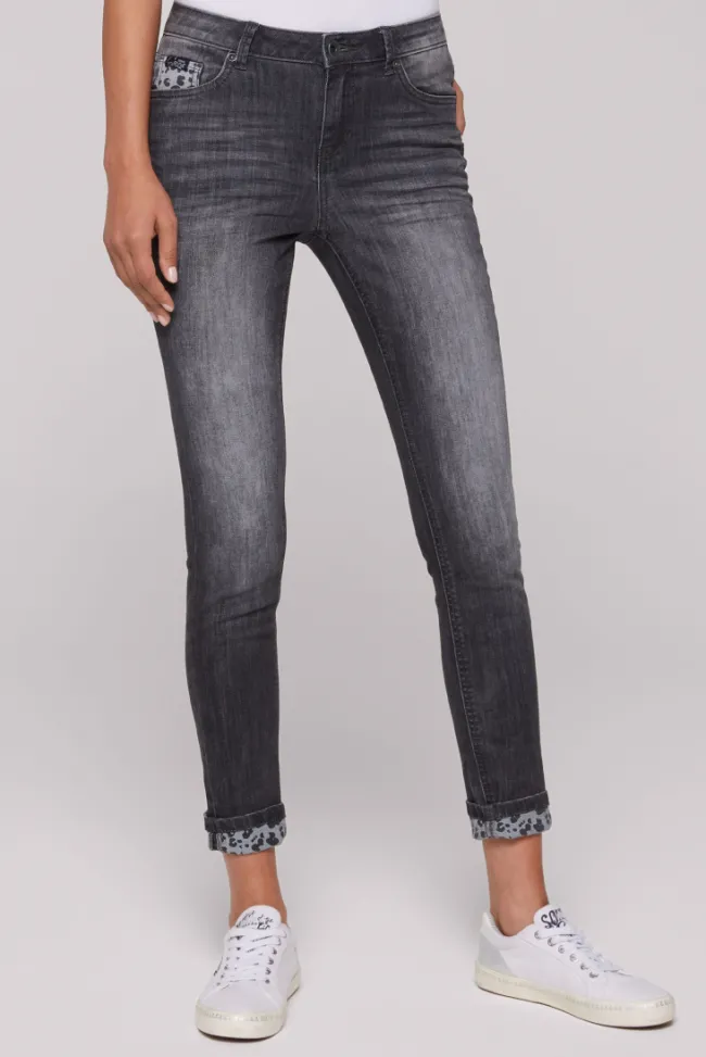Damen CAMP DAVID & SOCCX Jeans MI:RA Slim Fit black vintage