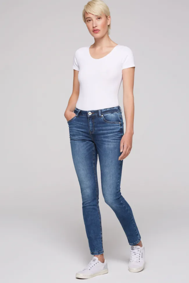 Damen CAMP DAVID & SOCCX Jeans MI:RA Slim Fit blue vintage