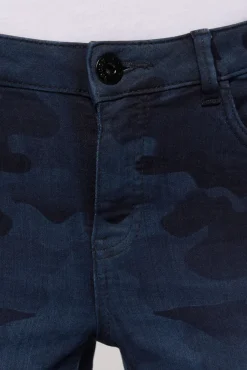Damen CAMP DAVID & SOCCX Jeans MI:RA Slim Fit blue camouflage