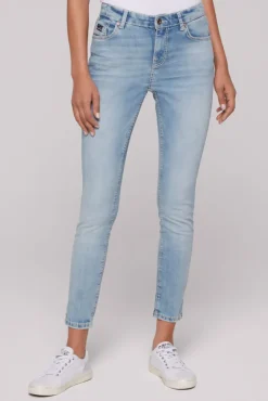 Damen CAMP DAVID & SOCCX Jeans MI:RA Slim Fit dark used aged
