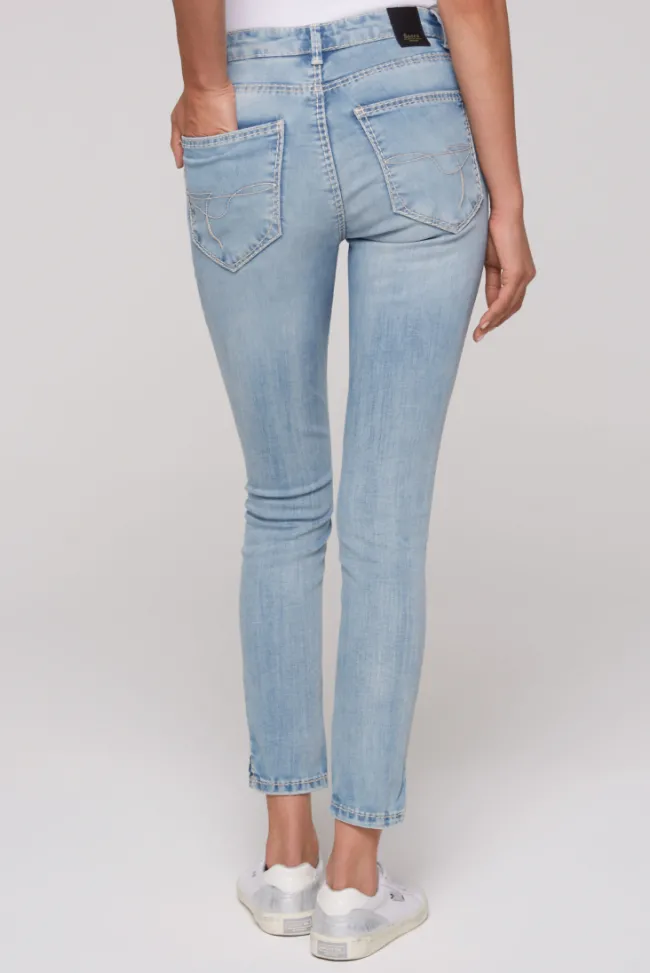 Damen CAMP DAVID & SOCCX Jeans MI:RA Slim Fit dark used aged