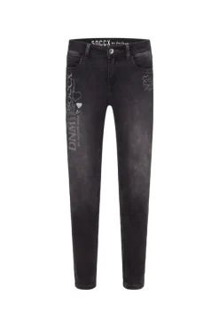 Damen CAMP DAVID & SOCCX Jeans MI:RA Slim Fit jogg grey printed