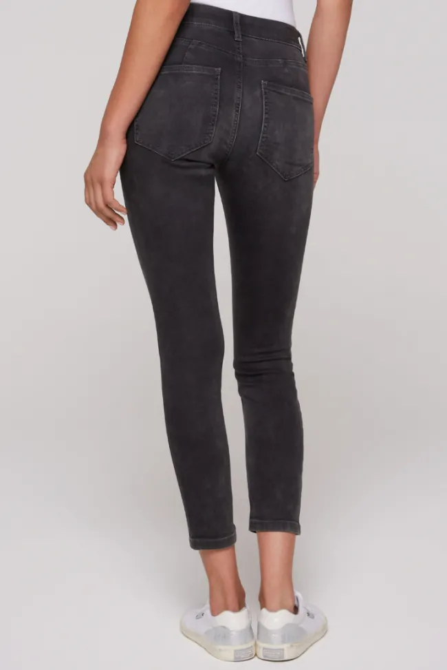Damen CAMP DAVID & SOCCX Jeans MI:RA Slim Fit jogg grey printed