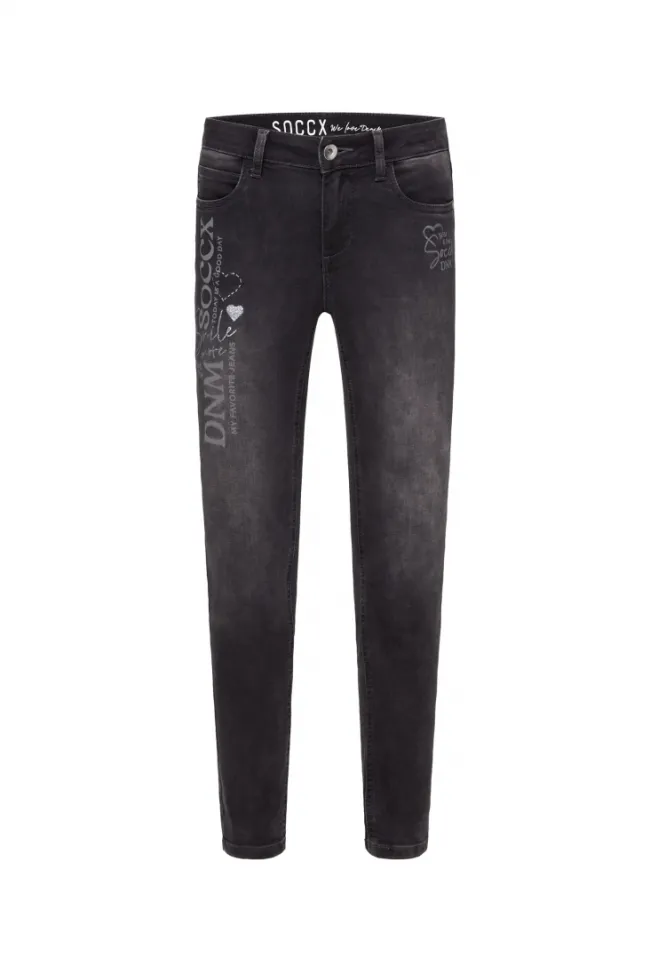 Damen CAMP DAVID & SOCCX Jeans MI:RA Slim Fit jogg grey printed