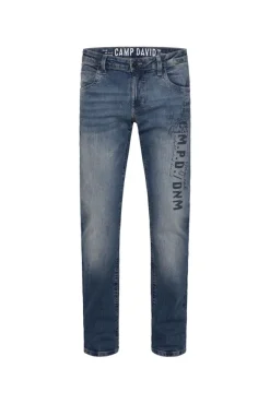 Herren CAMP DAVID & SOCCX Jeans NI:CO Regular Fit dark blue printed