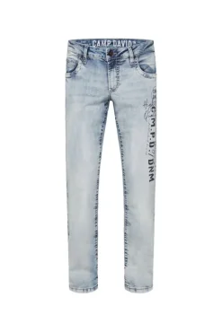 Herren CAMP DAVID & SOCCX Jeans NI:CO Regular Fit mid blue printed