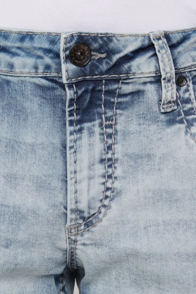 Herren CAMP DAVID & SOCCX Jeans NI:CO Regular Fit mid blue printed
