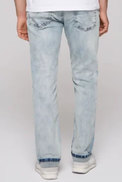 Herren CAMP DAVID & SOCCX Jeans NI:CO Regular Fit mid blue printed