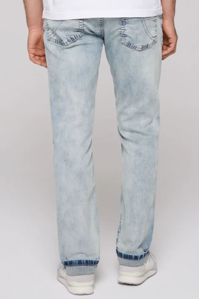 Herren CAMP DAVID & SOCCX Jeans NI:CO Regular Fit mid blue printed