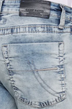 Herren CAMP DAVID & SOCCX Jeans NI:CO Regular Fit mid blue printed