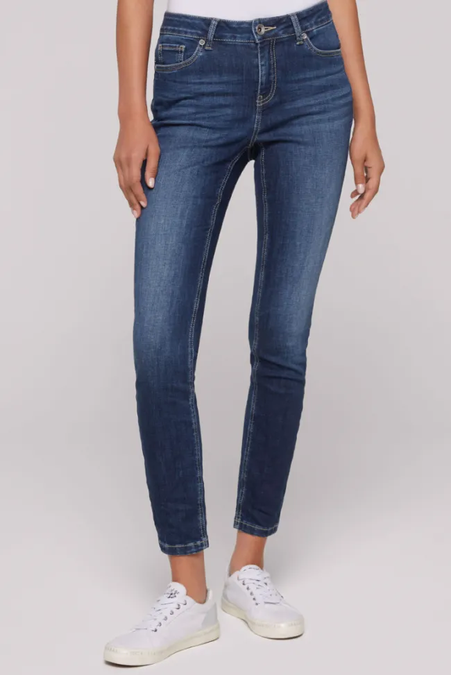Damen CAMP DAVID & SOCCX Jeans PU:SH Slim Fit deep blue