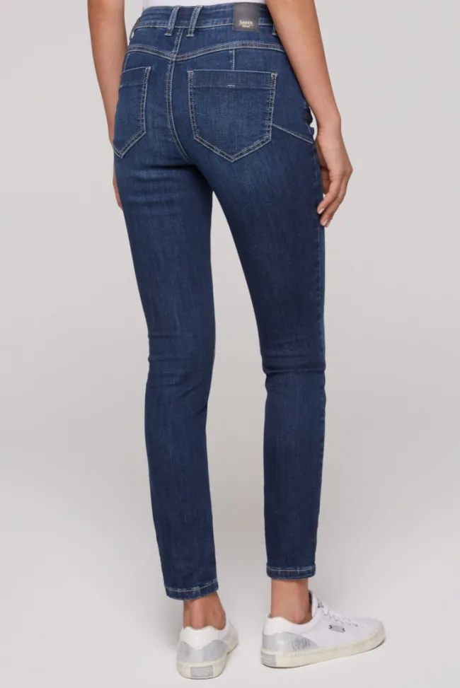 Damen CAMP DAVID & SOCCX Jeans PU:SH Slim Fit deep blue