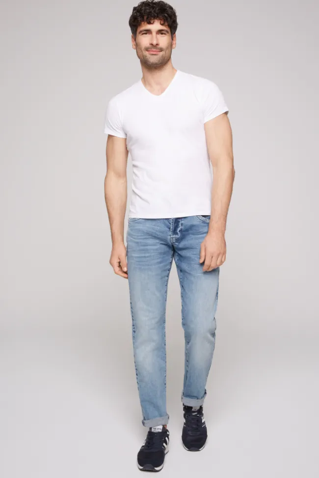 Herren CAMP DAVID & SOCCX Jeans RO:BI Slim Fit light vintage