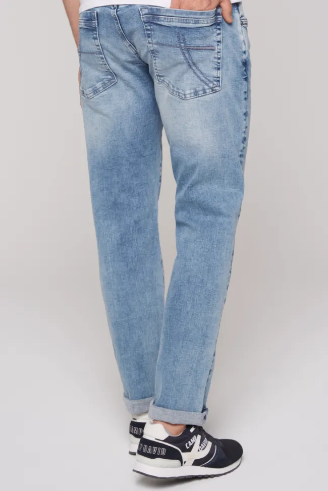 Herren CAMP DAVID & SOCCX Jeans RO:BI Slim Fit light vintage