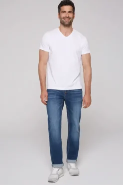 Herren CAMP DAVID & SOCCX Jeans ST:VE Regular Fit real blue