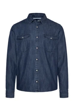 Herren CAMP DAVID & SOCCX Jeanshemd Regular Fit blue vintage