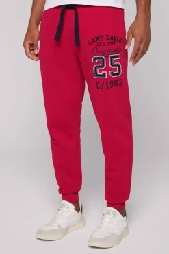 Herren CAMP DAVID & SOCCX Jogginghose mit Retro-Artwork royal red