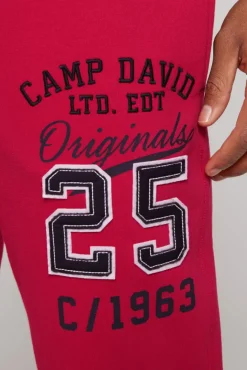 Herren CAMP DAVID & SOCCX Jogginghose mit Retro-Artwork royal red