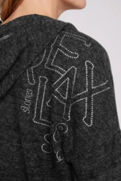 Damen CAMP DAVID & SOCCX Kapuzenpullover aus Flauschstrick