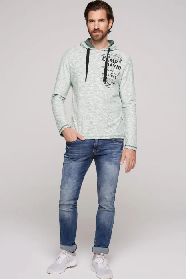Herren CAMP DAVID & SOCCX Kapuzenshirt mit Brusttasche und Logo Print