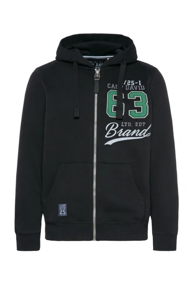 Herren CAMP DAVID & SOCCX Kapuzensweatjacke mit Retro-Artwork
