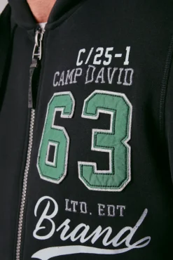 Herren CAMP DAVID & SOCCX Kapuzensweatjacke mit Retro-Artwork