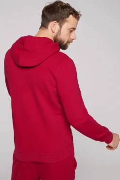 Herren CAMP DAVID & SOCCX Kapuzensweatjacke mit Retro-Artwork royal red